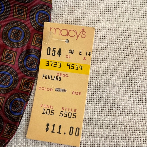 NWT Vintage Symphony Silk Foulard Scarf Geometric Print Bandana Wrist Bag Wrap - Picture 5 of 11